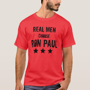Camiseta Os homens reais escolhem Ron Paul