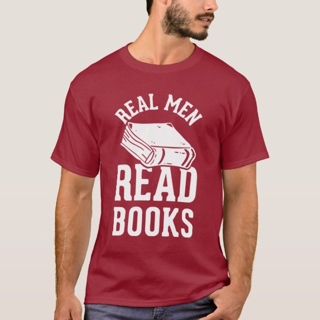 Camiseta Os homens reais leram livros (Frente)