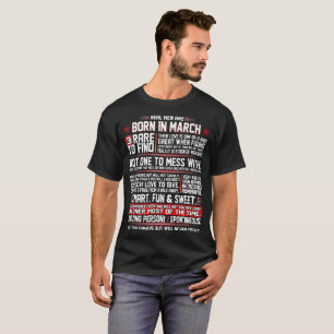 Camiseta Os homens reais são em março Tshirt nascido do m