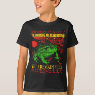 Camiseta Os Horrores Do Sapo Japonês Nunca Terminam Ainda E