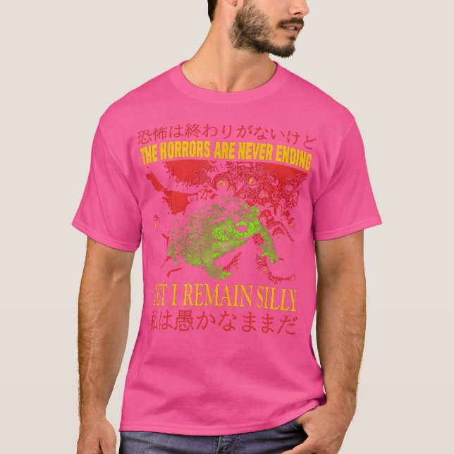 Camiseta Os Horrores Nunca Terminam Ainda Permanecem Bobo J (Frente)