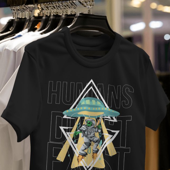 Camiseta Os humanos não existem Alienígena - Engraçado (Criador carregado)