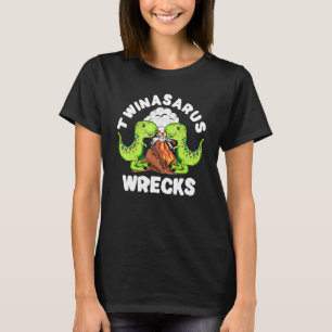 Camiseta Os Irmãos Gêmeos Dinossauros Twinassaurus destroem