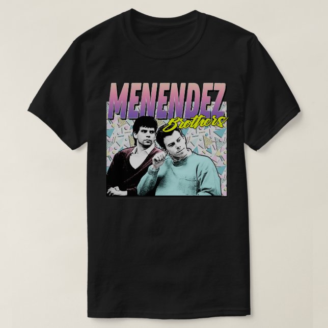 Camiseta Os Irmãos Menendez dos anos 90 Estimularam Os Gráf (Frente do Design)