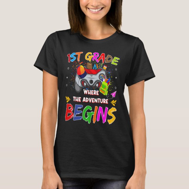 Camiseta Os Jogadores De Primeiro Grau Vibem Nível Superior (Frente)
