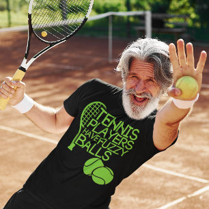 Camiseta Os jogadores de ténis têm bolas distorcido
