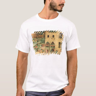 Camiseta Os jogos das crianças: detalhe de da mão esquerd