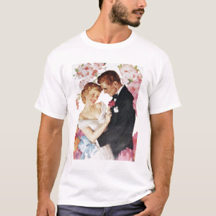 Camiseta Os jovens acoplam-se no vestuário formal