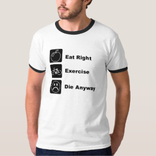 Camiseta Os KRW engraçados comem certo & exercitam o