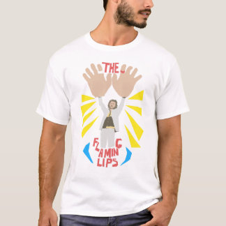 Camiseta Os lábios flamejantes - mãos grandes