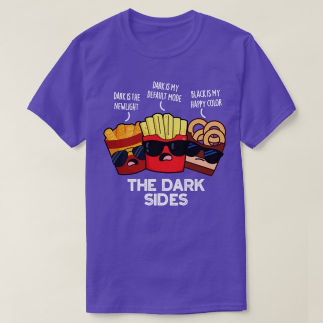 Camiseta Os Lados Escuros, Engraçados, Comida Rápida (Frente do Design)