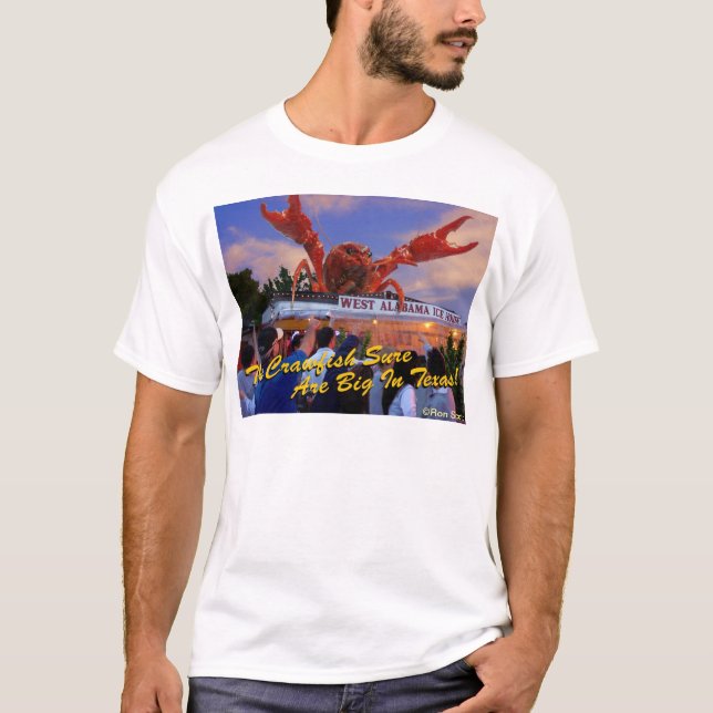 Camiseta Os lagostins são grandes em Texas (Frente)