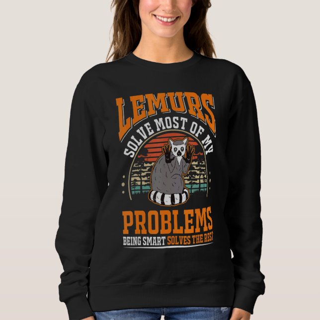Camiseta Os lêmures resolvem a maioria dos meus problemas,  (Frente)
