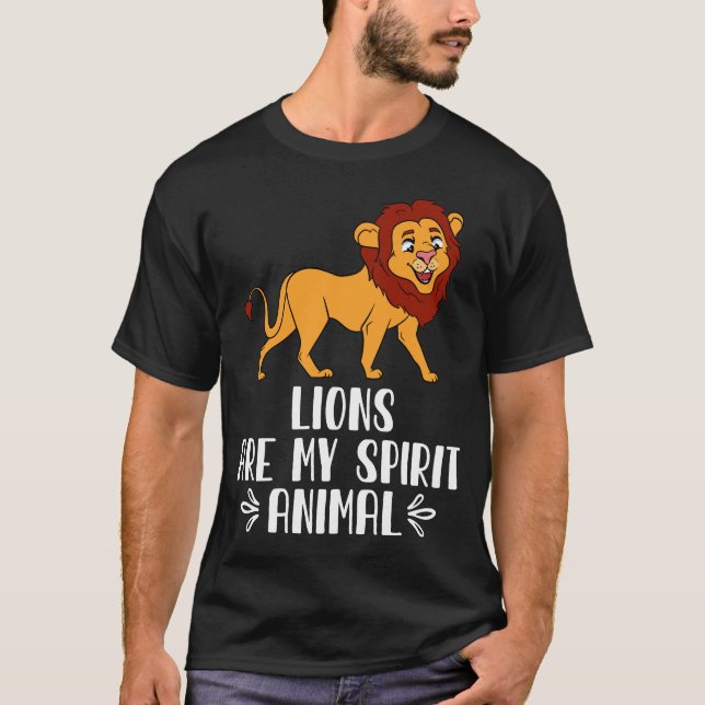 Camiseta Os Leões São O Meu Animal Espirituoso (Frente)