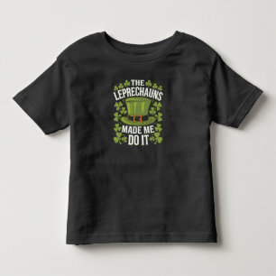 Camiseta Os Leprechauns Me Fizeram Fazer Isso no Dia de São