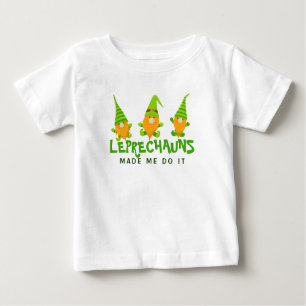 Camiseta Os Leprechauns Me Fizeram Fazer Um Dia de São Patr