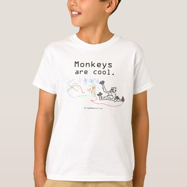 Camiseta Os macacos estão frescos (Frente)