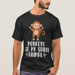 Camiseta Os Macacos São O Meu Animal Espirituoso