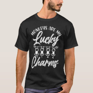 Camiseta Os Macacos São O Meu Sortudo Charme Animal 1