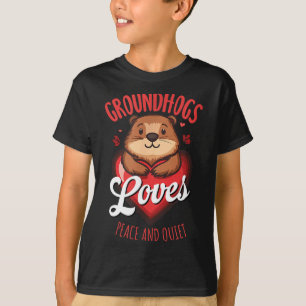 Camiseta Os Marmotas Amam a Paz e a Quietude Humor Anti-Inv