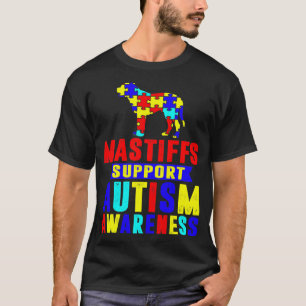 Camiseta Os Mastiffs Suportam Sensibilização para o Autismo