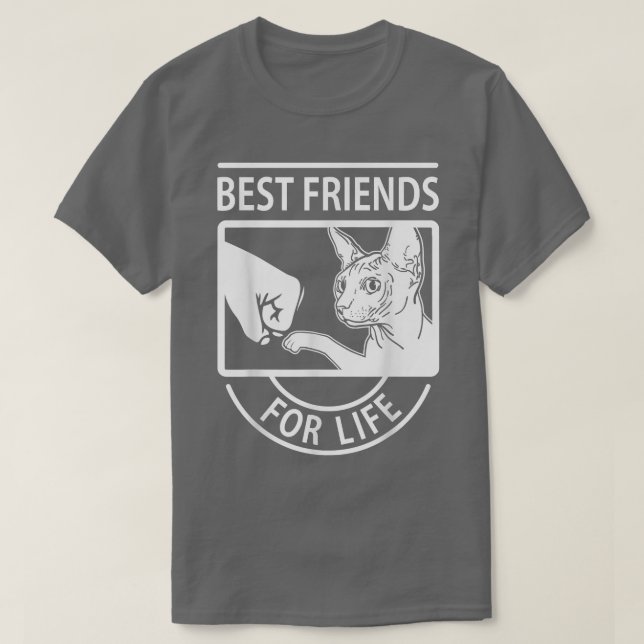 Camiseta Os Melhores Amigos Da Gato De Espancamento Para A  (Frente do Design)