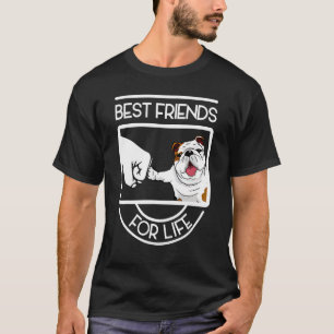 Camiseta Os Melhores Amigos Do Bulldog Para Os Alojadores D
