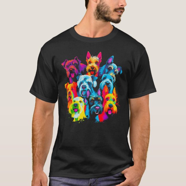 Camiseta Os melhores amigos do cachorro Schnauzer (Frente)