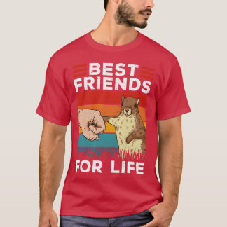 Camiseta Os Melhores Amigos Do Esquilo Retro Para O Esquadr