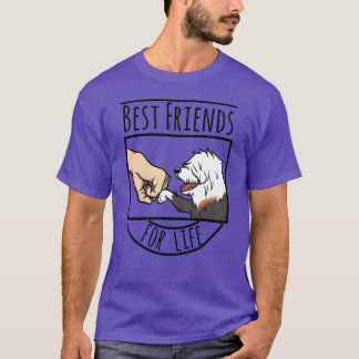 Camiseta Os Melhores Amigos Para A Família Sheepdog Inglês