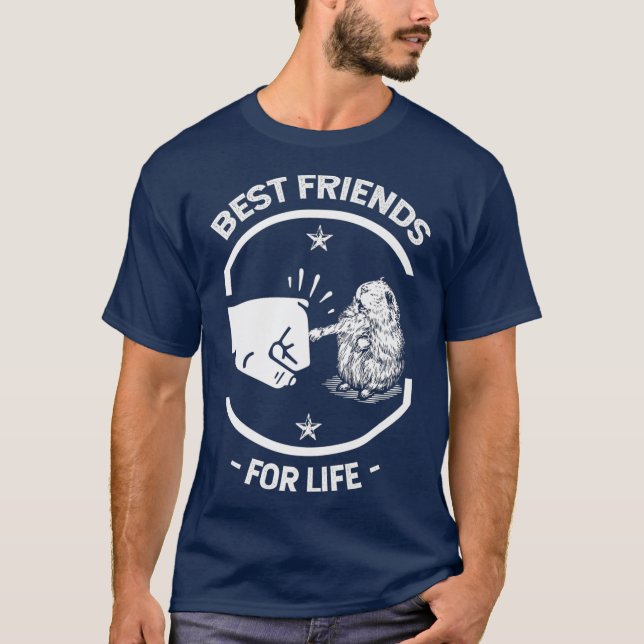 Camiseta Os Melhores Amigos Para A Vida - Amante De Hamster (Frente)