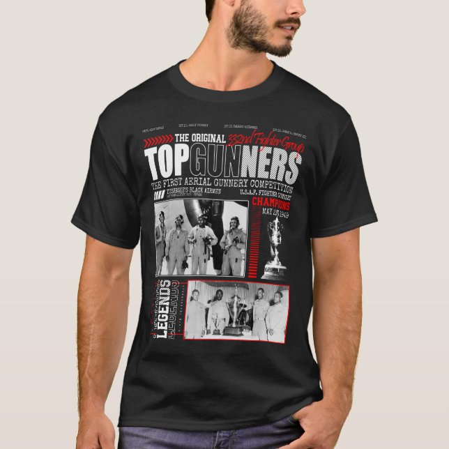 Camiseta Os melhores atiradores originais de Tuskegee, home (Frente)