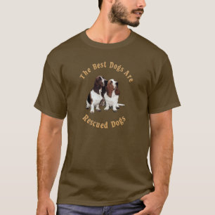 Camiseta Os melhores cães são Basset Hound salvado)