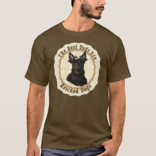 Camiseta Os melhores cães são resgatados - Scottish Terri