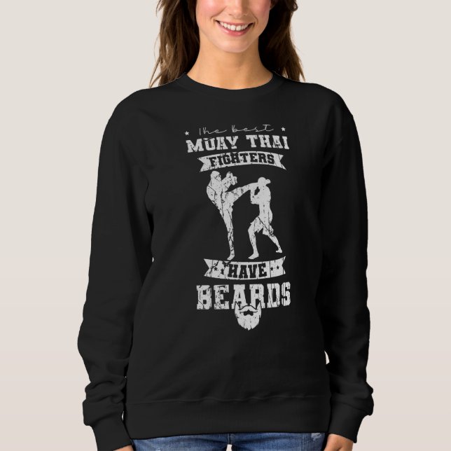 Camiseta Os melhores combatentes tailandeses têm barba (Frente)