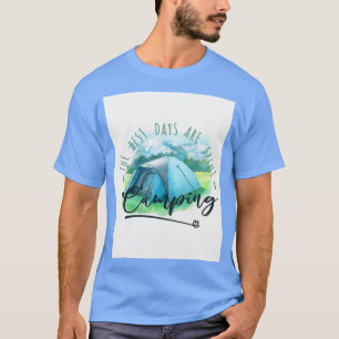 Camiseta Os melhores dias são passados acampar Gráfico