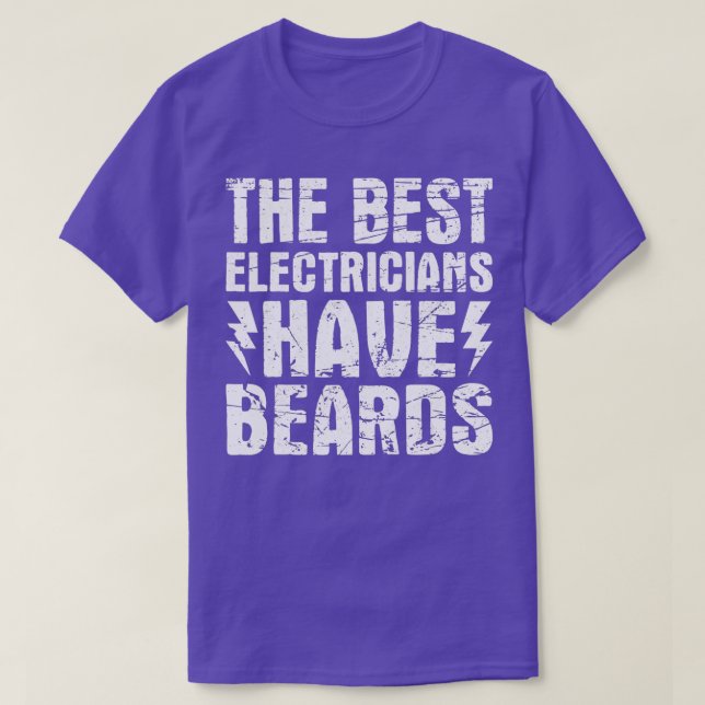 Camiseta Os melhores eletricistas têm barbasLineman Electri (Frente do Design)