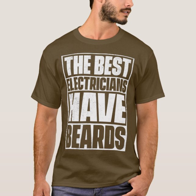 Camiseta Os Melhores Eletrônicos Têm Barba Engraçada (Frente)