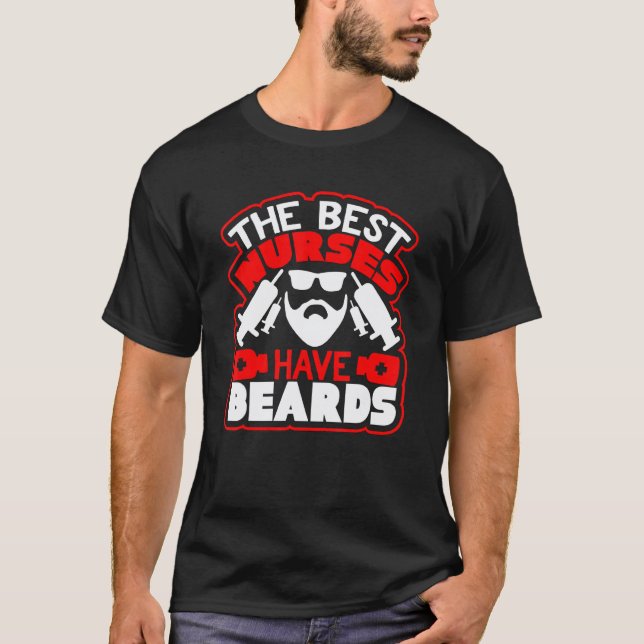 Camiseta Os Melhores Enfermeiros Têm Barbas (Frente)