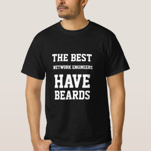 Camiseta Os melhores Engenheiros de rede têm barba na camis