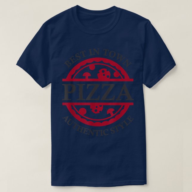 Camiseta Os melhores entregadores de pizza na cidade Authen (Frente do Design)