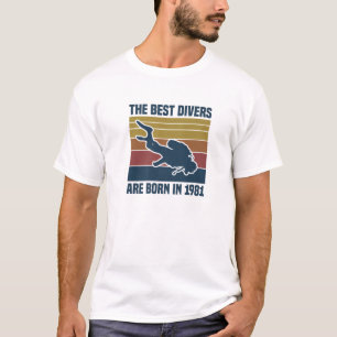 Camiseta Os Melhores Mergulhadores São Nasceres Em 1981 Scu