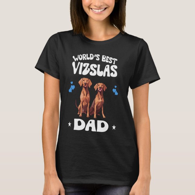 Camiseta Os melhores Pais de Vizsla Pets (Frente)