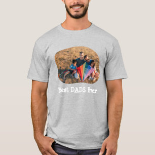 Camiseta Os melhores PAIS já carregaram sua foto horizontal