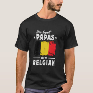Camiseta Os Melhores Papás são Dia dos Pais Bélgica Bandeir