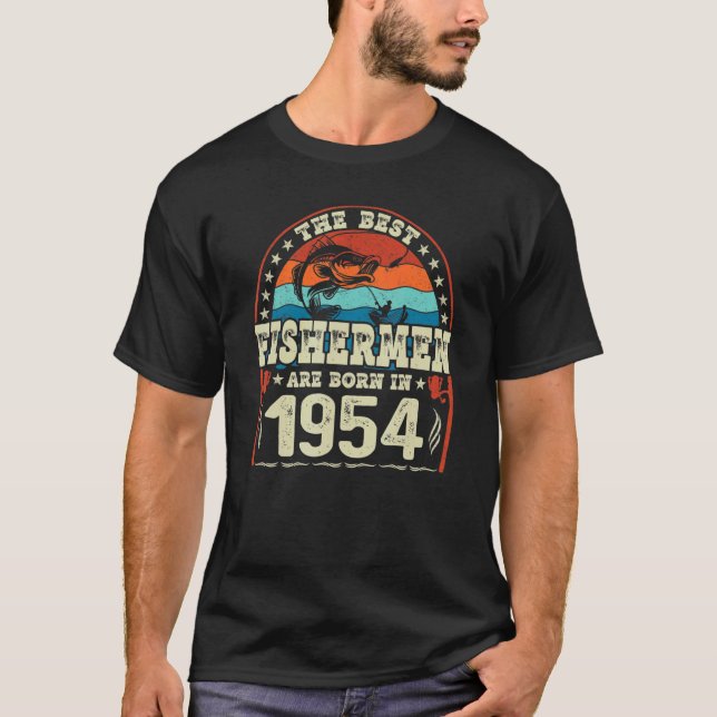 Camiseta Os Melhores Pescadores São Nasceres Em 1954 (Frente)