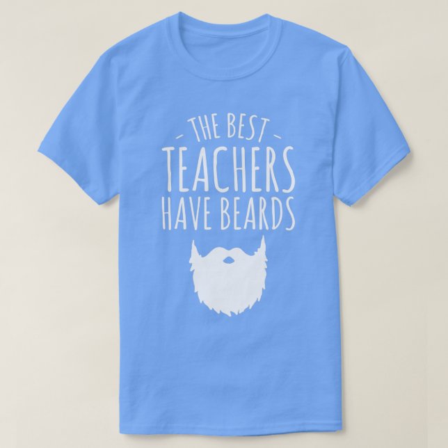 Camiseta Os melhores professores têm barbas. (Frente do Design)