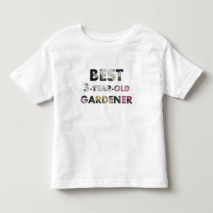 Camiseta Os melhores Rosas de jardineiro de 3 anos, Toddler