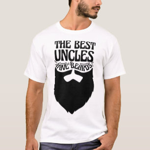 Camiseta Os melhores tios têm barbas, um presente de tio e