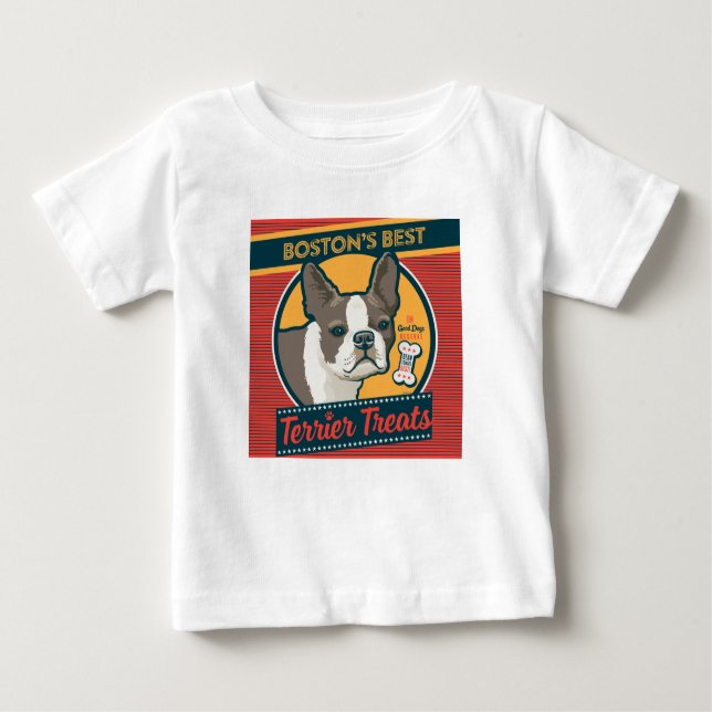 Camiseta Os Melhores Tratamentos Terrier de Boston (Frente)